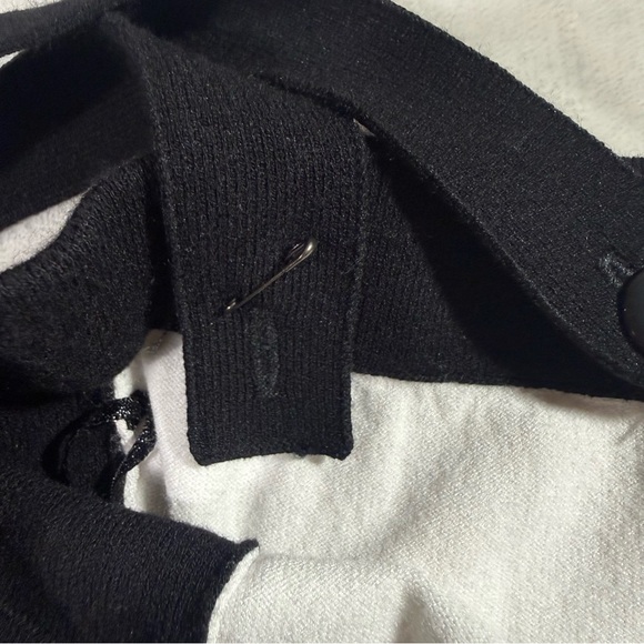 Cache Black & White Knit Tank Top Adjustable Straps Size M - Picture 8 of 8